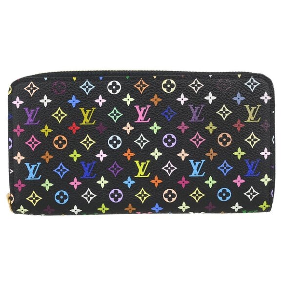 Louis Vuitton Black Multicolor Zippy Wallet M60243 CA1191 184690 - Picture 1 of 7
